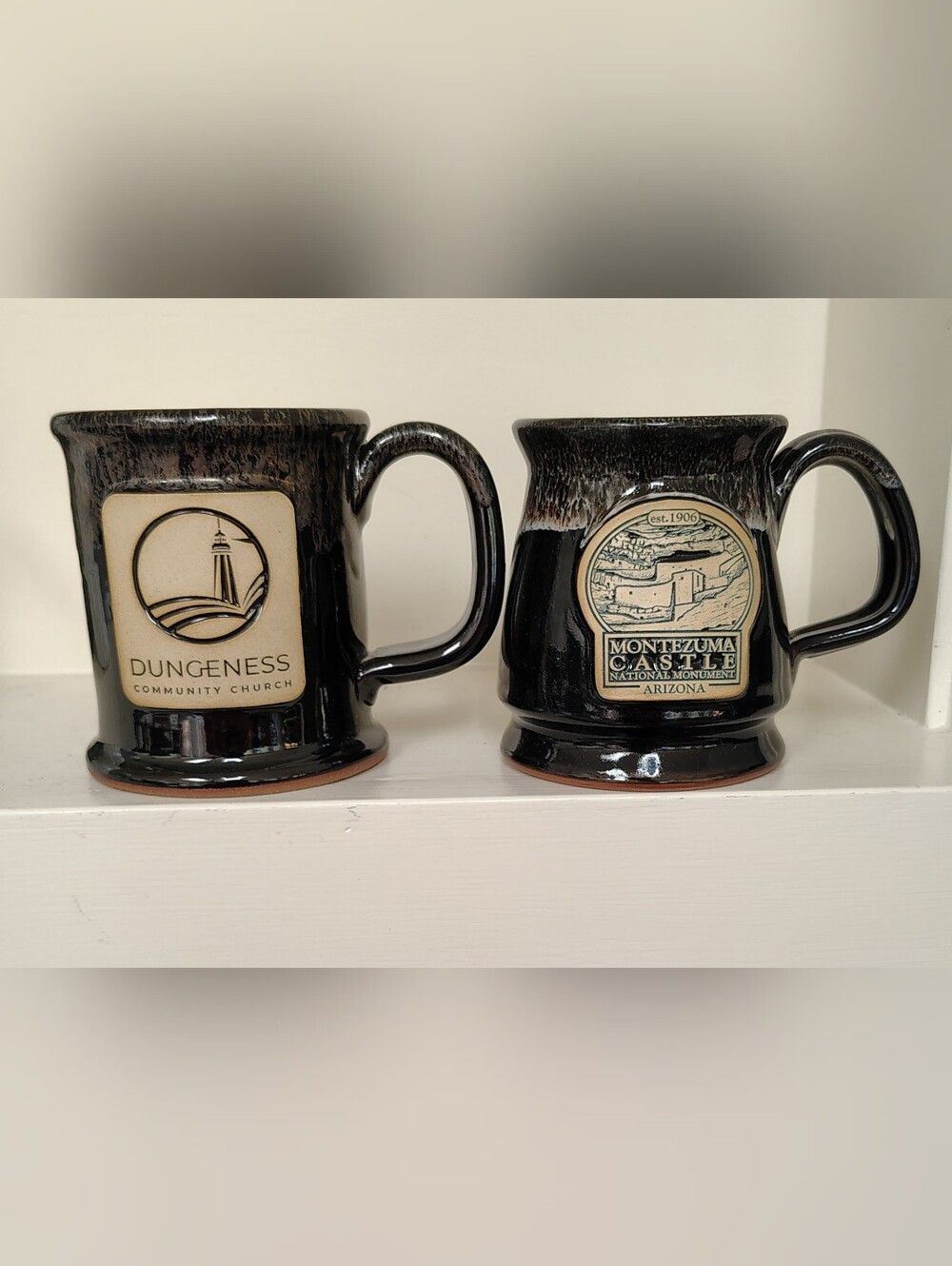 Sunset Hill Stoneware Pottery Mug & Deneen Pottery Mug With Drip Glaze Set of 2